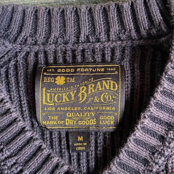 Lucky Brand Men's Navy Sweater - Picture 7 of 7